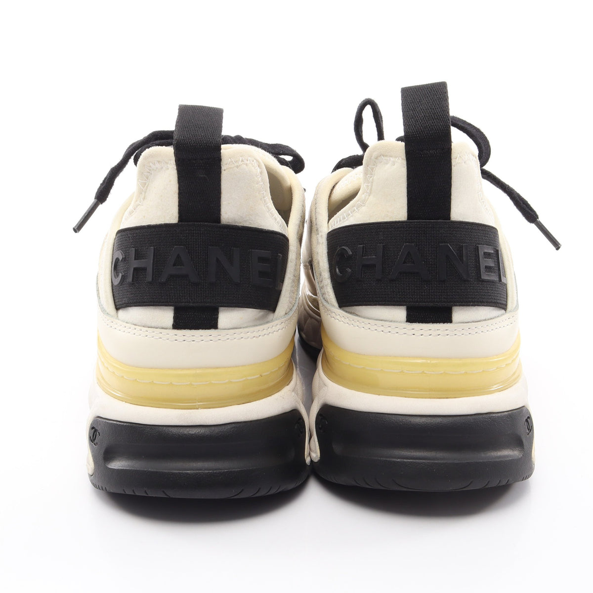 ココマーク スニーカー ファブリック スエード アイボリー ブラック シャネル シューズ CHANEL