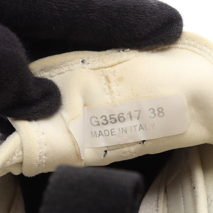 ココマーク スニーカー ファブリック スエード アイボリー ブラック シャネル シューズ CHANEL