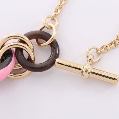 ユリディスPM ギャラクシー ネックレス GP バッファローホーン ゴールド ピンク ネイビー エルメス アクセサリー HERMES