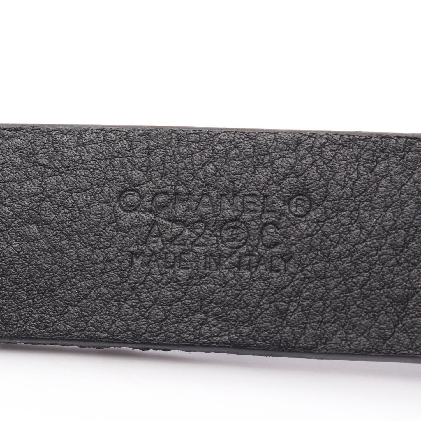 A22C ココマーク チェーン サスペンダー レザー ブラック ゴールド金具 シャネル 財布・小物 CHANEL