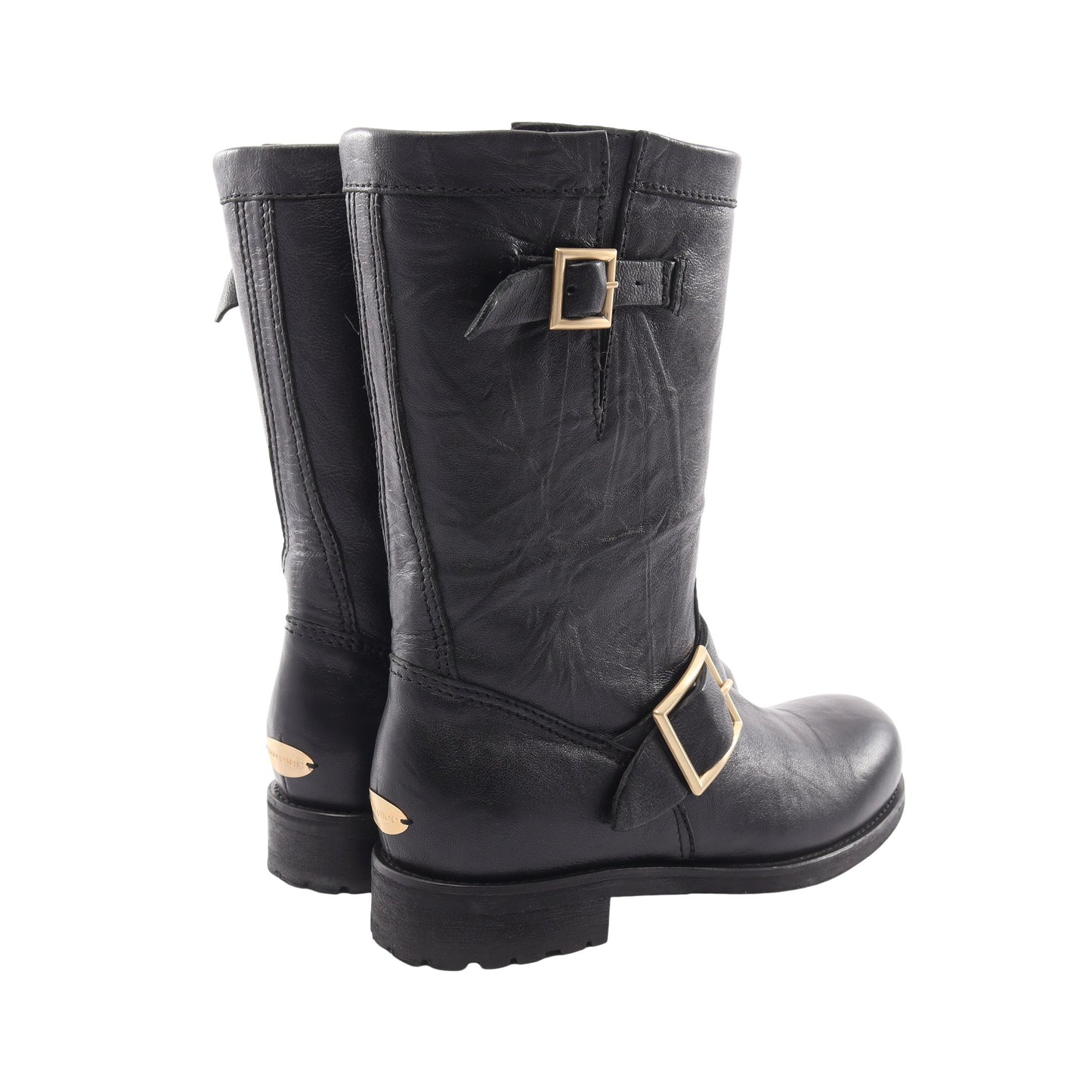 Biker Mid バイカーミッド ブーツ レザー ブラック ジミーチュウ