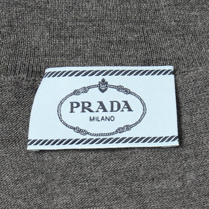 トライアングルロゴ タートルネック ニット ウール グレー プラダ トップス PRADA