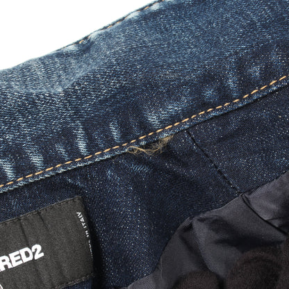 Medium Super Star Wash Classic Jeans Jacket ダメージ加工 デニムジャケット コットン インディゴブルー ディースクエアード アウター DSQUARED2