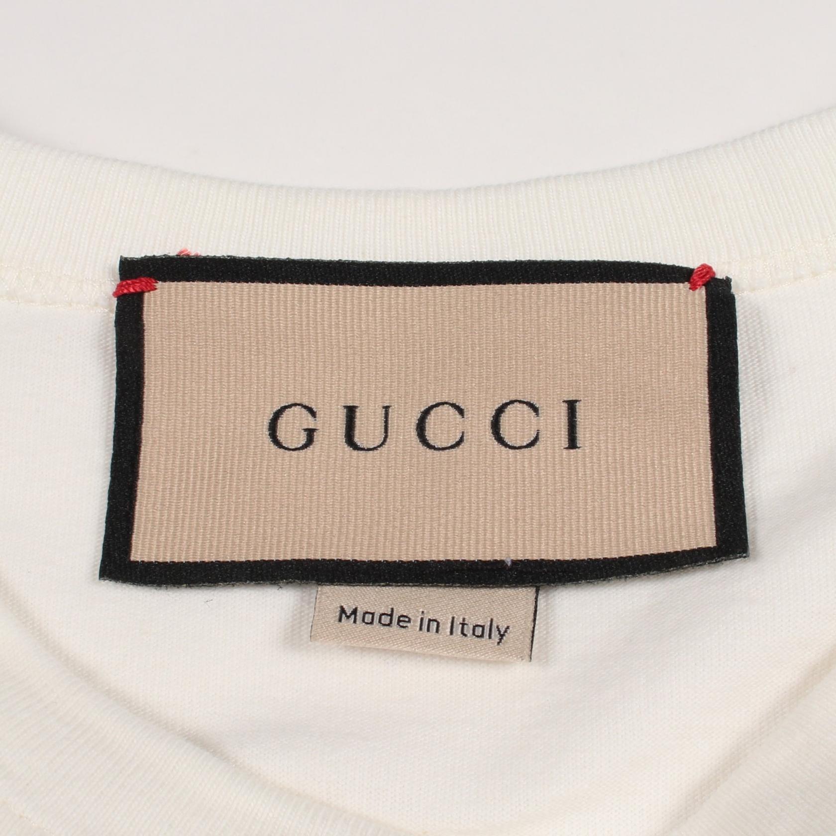 インターロッキングG ビジュー 半袖Tシャツ コットン ホワイト グッチ トップス GUCCI