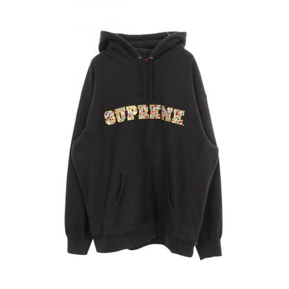 Jewels Hooded Sweatshirt ロゴ ビジュー プルオーバーパーカー コットン ブラック シュプリーム トップス Supreme