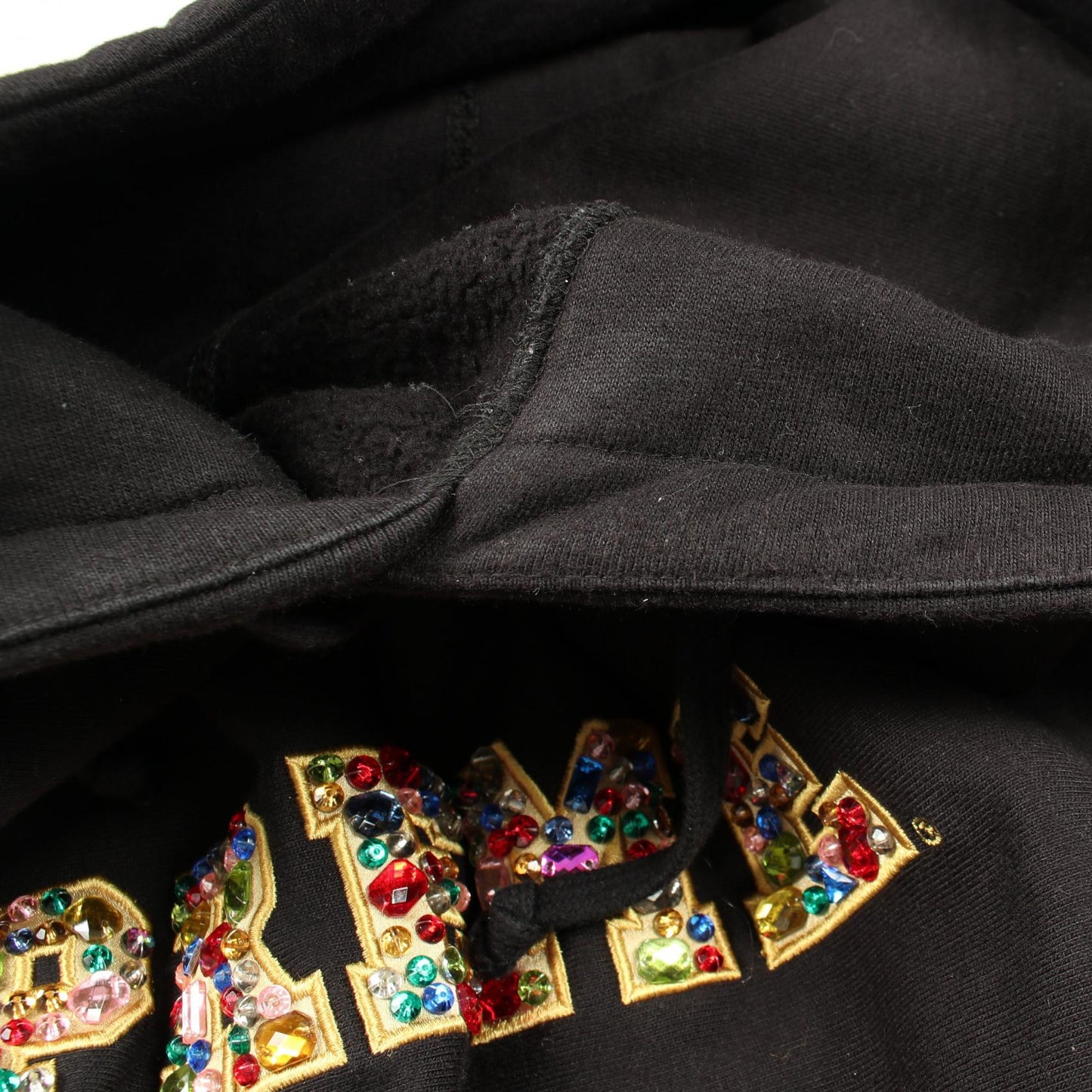 Jewels Hooded Sweatshirt ロゴ ビジュー プルオーバーパーカー コットン ブラック シュプリーム トップス Supreme