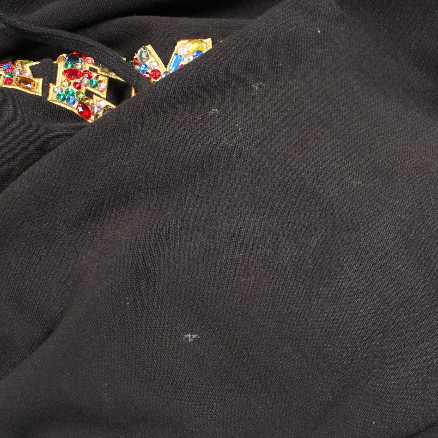 Jewels Hooded Sweatshirt ロゴ ビジュー プルオーバーパーカー コットン ブラック シュプリーム トップス Supreme