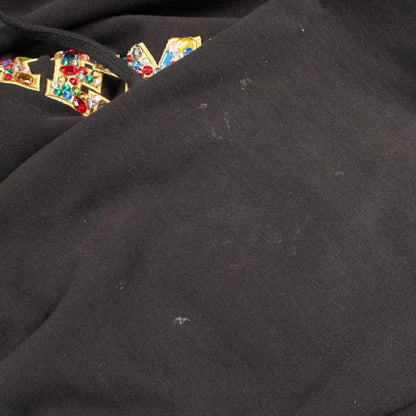 Jewels Hooded Sweatshirt ロゴ ビジュー プルオーバーパーカー コットン ブラック シュプリーム トップス Supreme