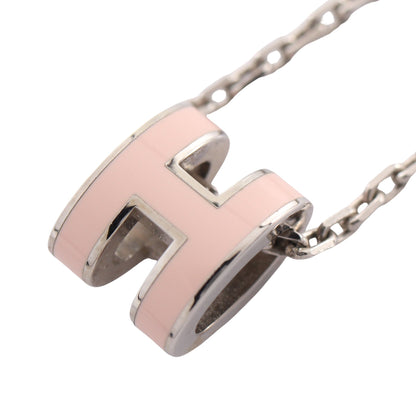 MINI POP H ミニポップアッシュ ネックレス シルバー ライトピンク エルメス アクセサリー HERMES