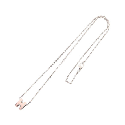 MINI POP H ミニポップアッシュ ネックレス シルバー ライトピンク エルメス アクセサリー HERMES