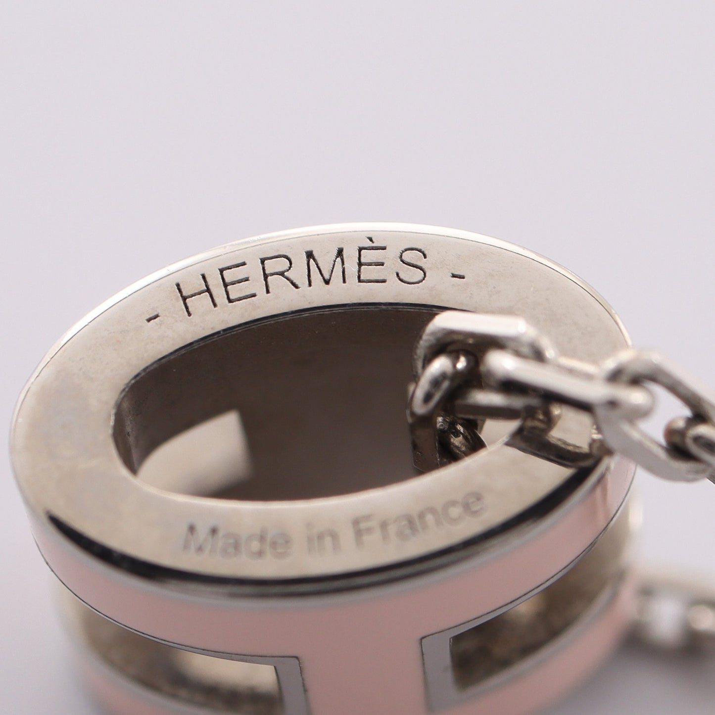 MINI POP H ミニポップアッシュ ネックレス シルバー ライトピンク エルメス アクセサリー HERMES