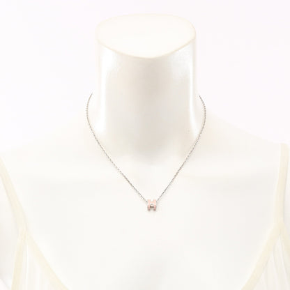 MINI POP H ミニポップアッシュ ネックレス シルバー ライトピンク エルメス アクセサリー HERMES