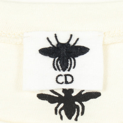 J'ADIOR ロゴプリント クルーネック 半袖Tシャツ コットン リネン ホワイト クリスチャンディオール トップス Christian Dior