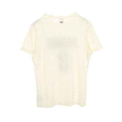 J'ADIOR ロゴプリント クルーネック 半袖Tシャツ コットン リネン ホワイト クリスチャンディオール トップス Christian Dior