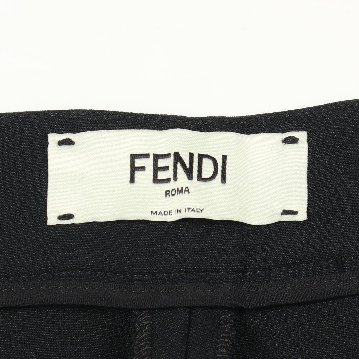 サイドライン メッシュ切替 ジャージ パンツ ウール シルク ブラック フェンディ ボトムス FENDI