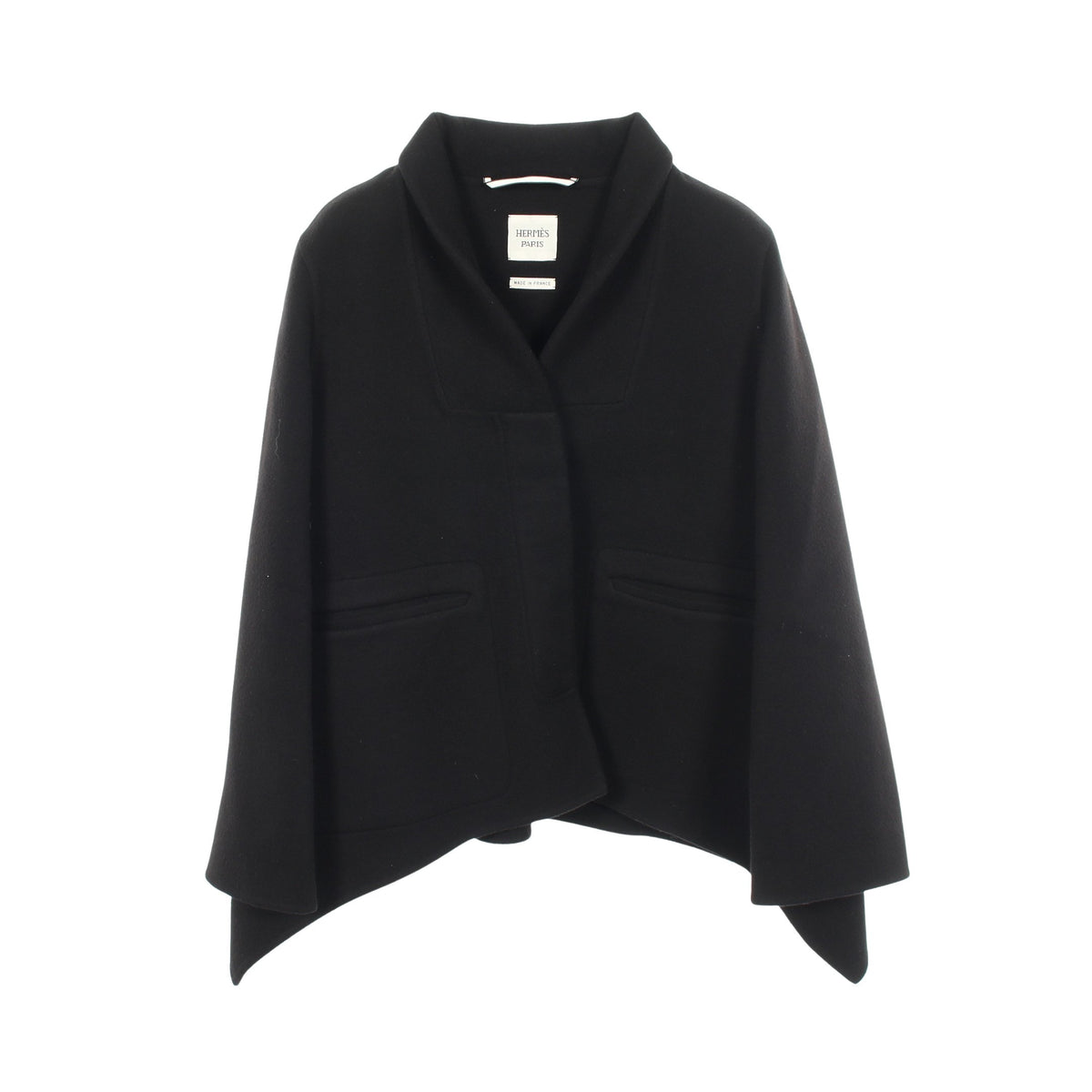ショートコート カシミヤ ブラック エルメス アウター HERMES