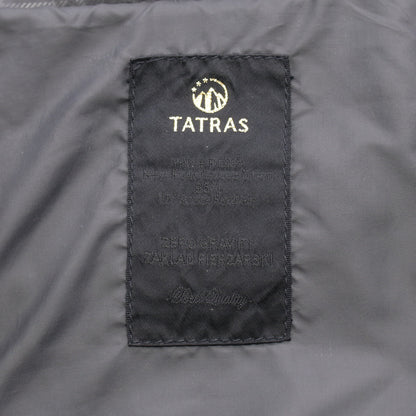 チェック ダブルブレスト ダウンコート ダークグレー タトラス アウター TATRAS