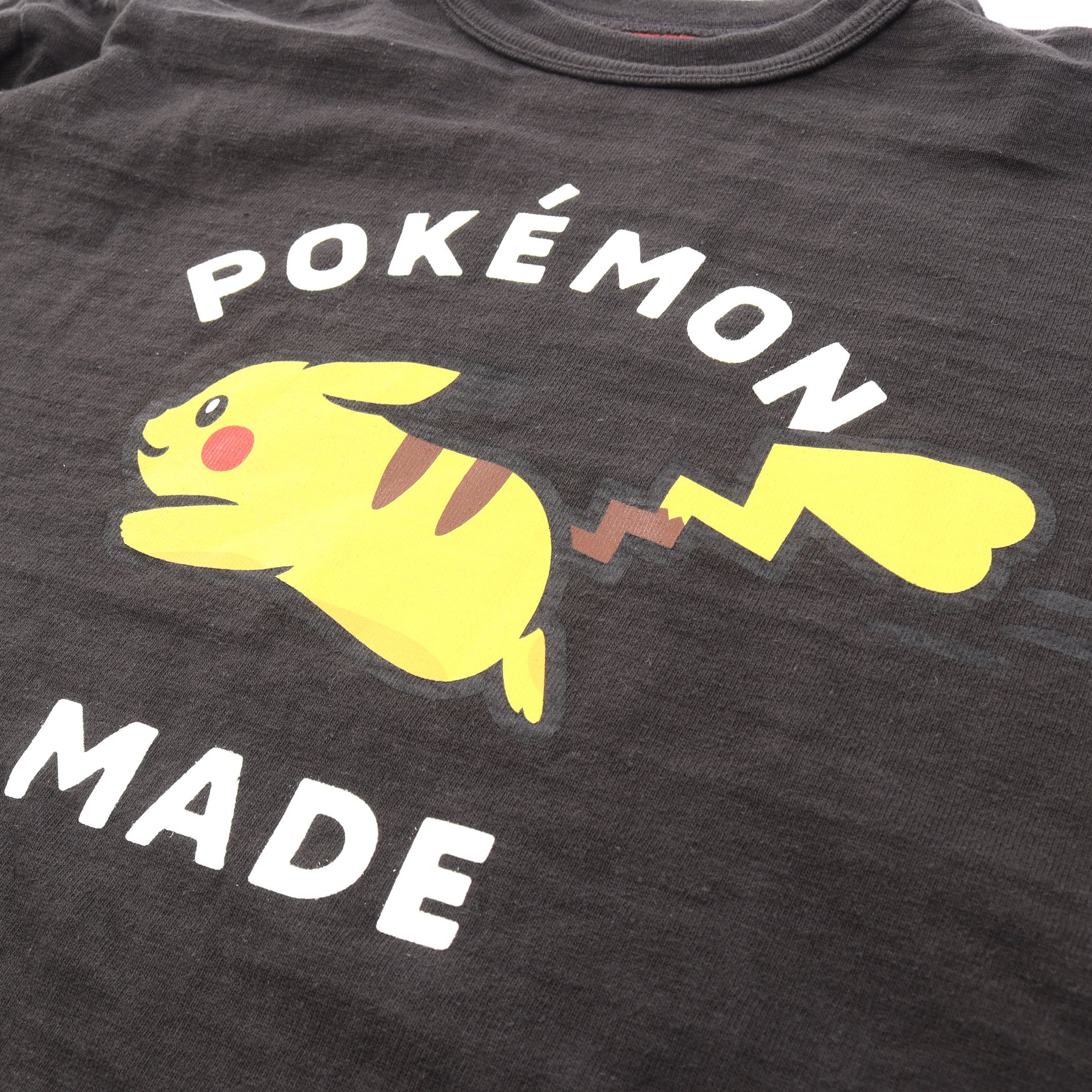 HUMAN MADE × POKEMON ピカチュウ 半袖Tシャツ コットン ブラック