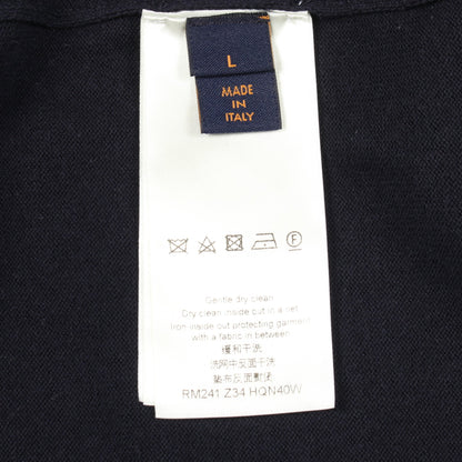 スリーブモノグラム 半袖 ニット コットン ネイビー ルイヴィトン