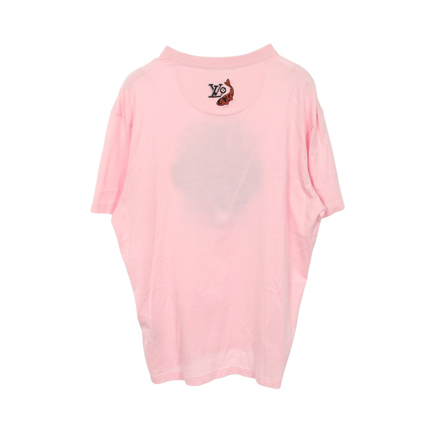 インターシャ グラフィック 半袖Tシャツ コットン ピンク ルイヴィトン