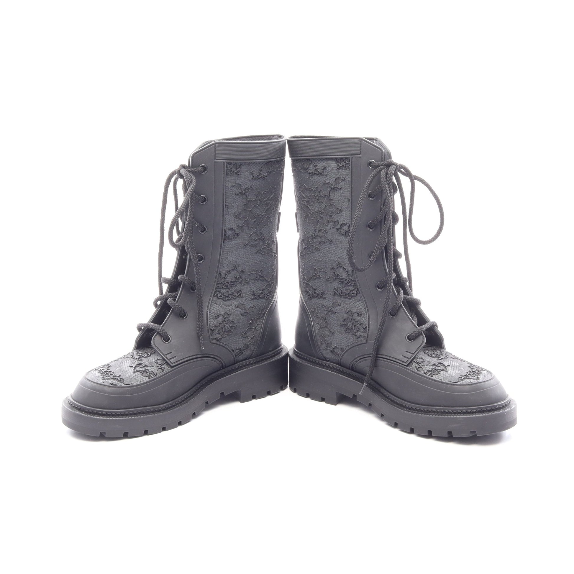 DIOR CAMP レース ブーツ ラバー ブラック クリスチャンディオール シューズ Christian Dior