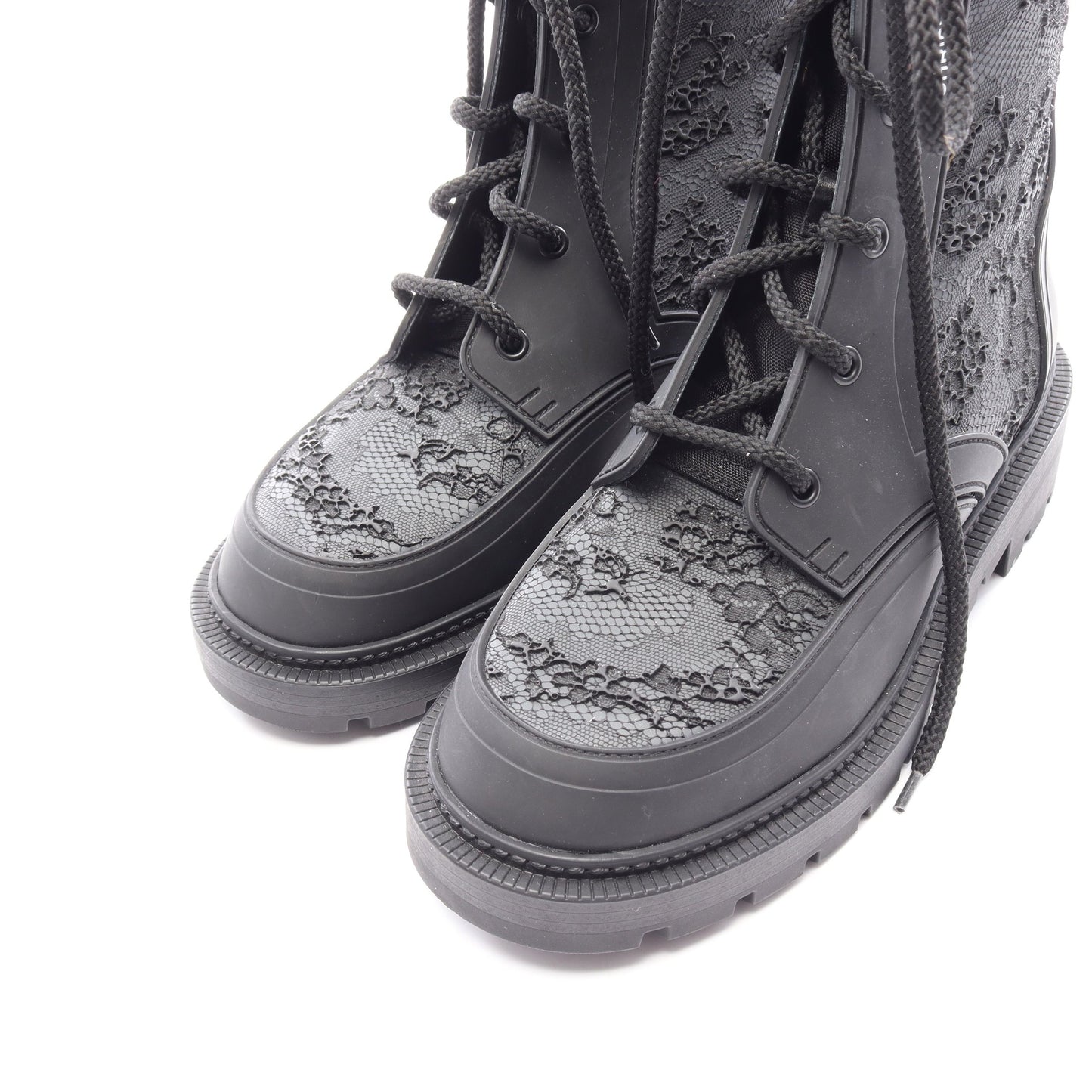 DIOR CAMP レース ブーツ ラバー ブラック クリスチャンディオール シューズ Christian Dior