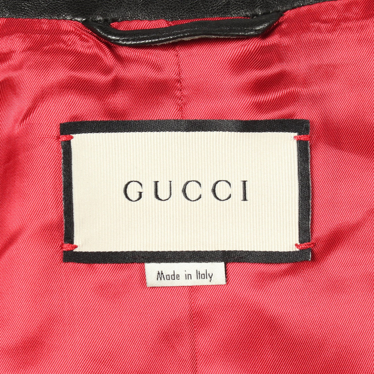シングル ライダースジャケット レザー ブラック グッチ アウター GUCCI