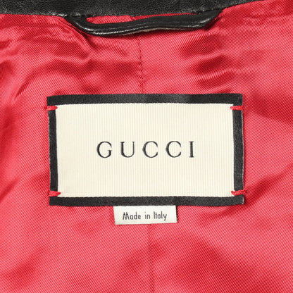 シングル ライダースジャケット レザー ブラック グッチ アウター GUCCI
