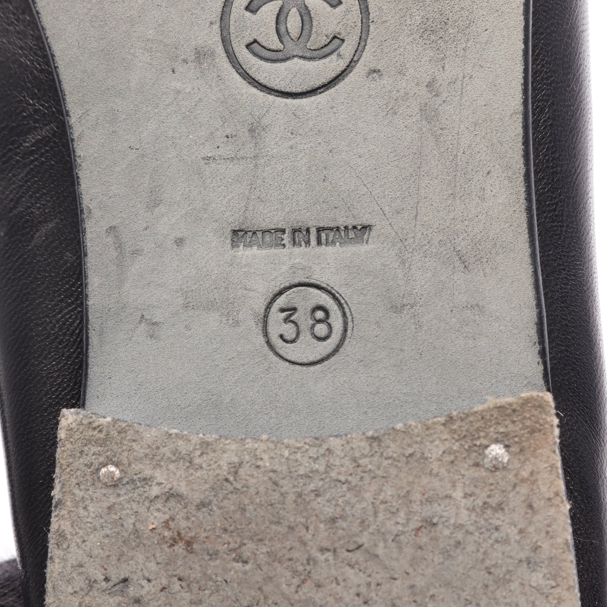 ココマーク バレエシューズ レザー ブラック シャネル シューズ CHANEL