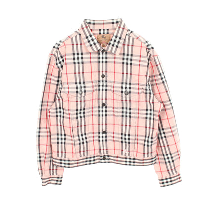 Supreme × BURBERRY Denim Trucker Jacket チェック デニムジャケット コットン ピンク マルチカラー シュプリーム
