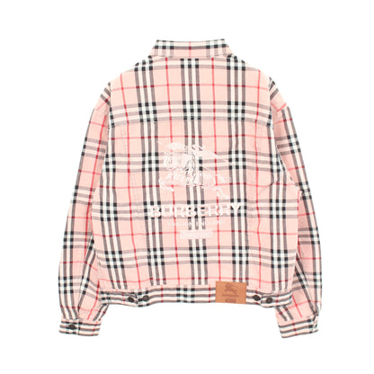 Supreme × BURBERRY Denim Trucker Jacket チェック デニムジャケット コットン ピンク マルチカラー シュプリーム