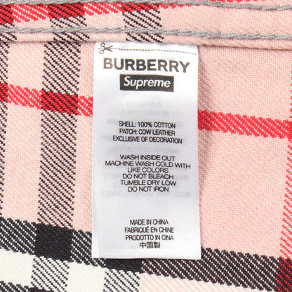 Supreme × BURBERRY Denim Trucker Jacket チェック デニムジャケット コットン ピンク マルチカラー シュプリーム