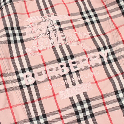 Supreme × BURBERRY Denim Trucker Jacket チェック デニムジャケット コットン ピンク マルチカラー シュプリーム