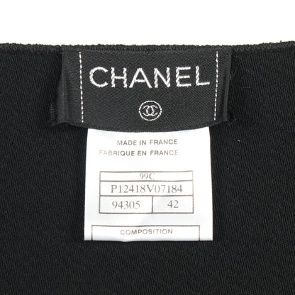 ココマークボタン タンクトップ ウール ブラック 99C シャネル トップス CHANEL