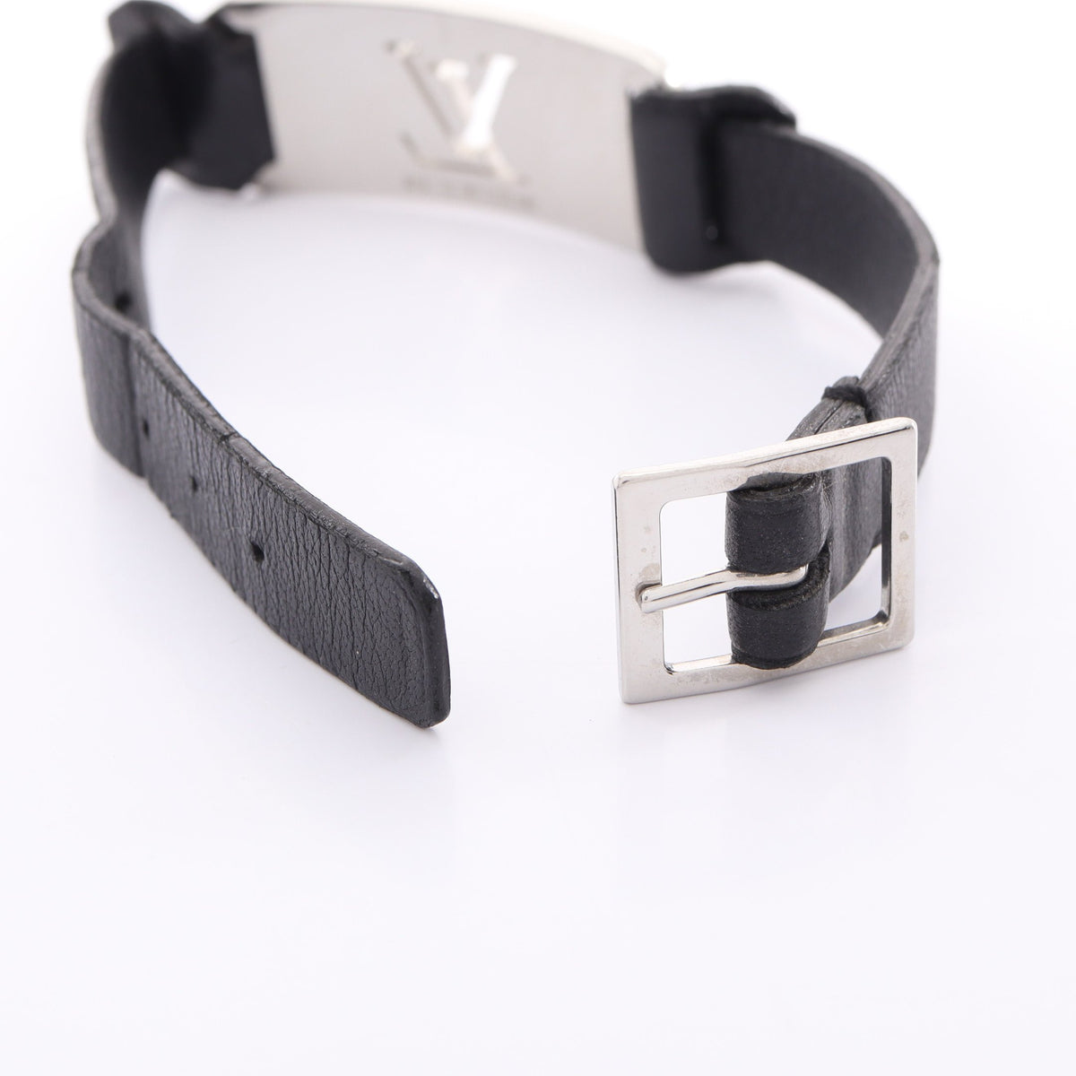 ブラスレ シャンゼリゼ ブレスレット レザー シルバー ブラック ルイヴィトン アクセサリー LOUIS VUITTON