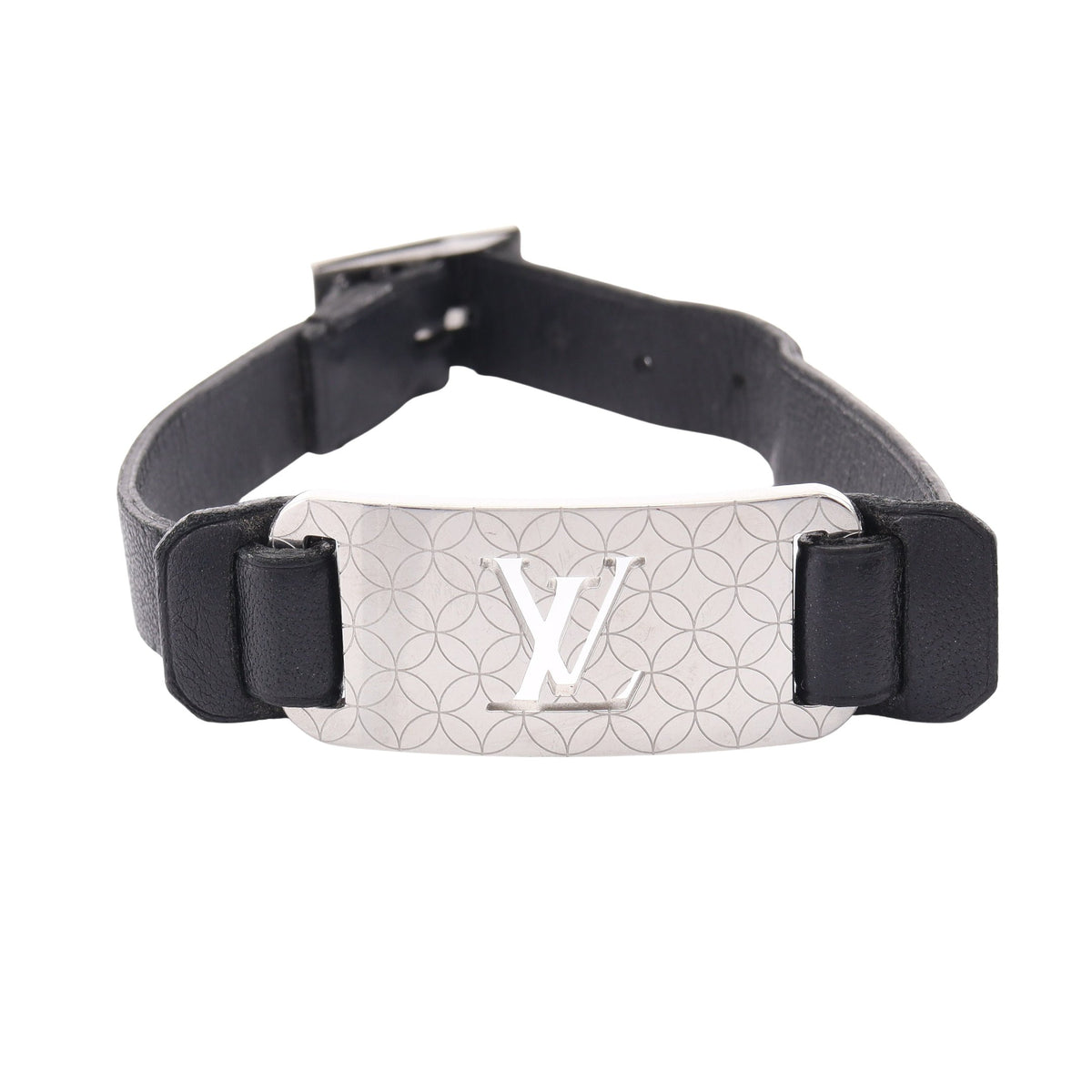 ブラスレ シャンゼリゼ ブレスレット レザー シルバー ブラック ルイヴィトン アクセサリー LOUIS VUITTON