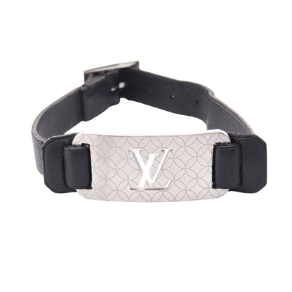 ブラスレ シャンゼリゼ ブレスレット レザー シルバー ブラック ルイヴィトン アクセサリー LOUIS VUITTON