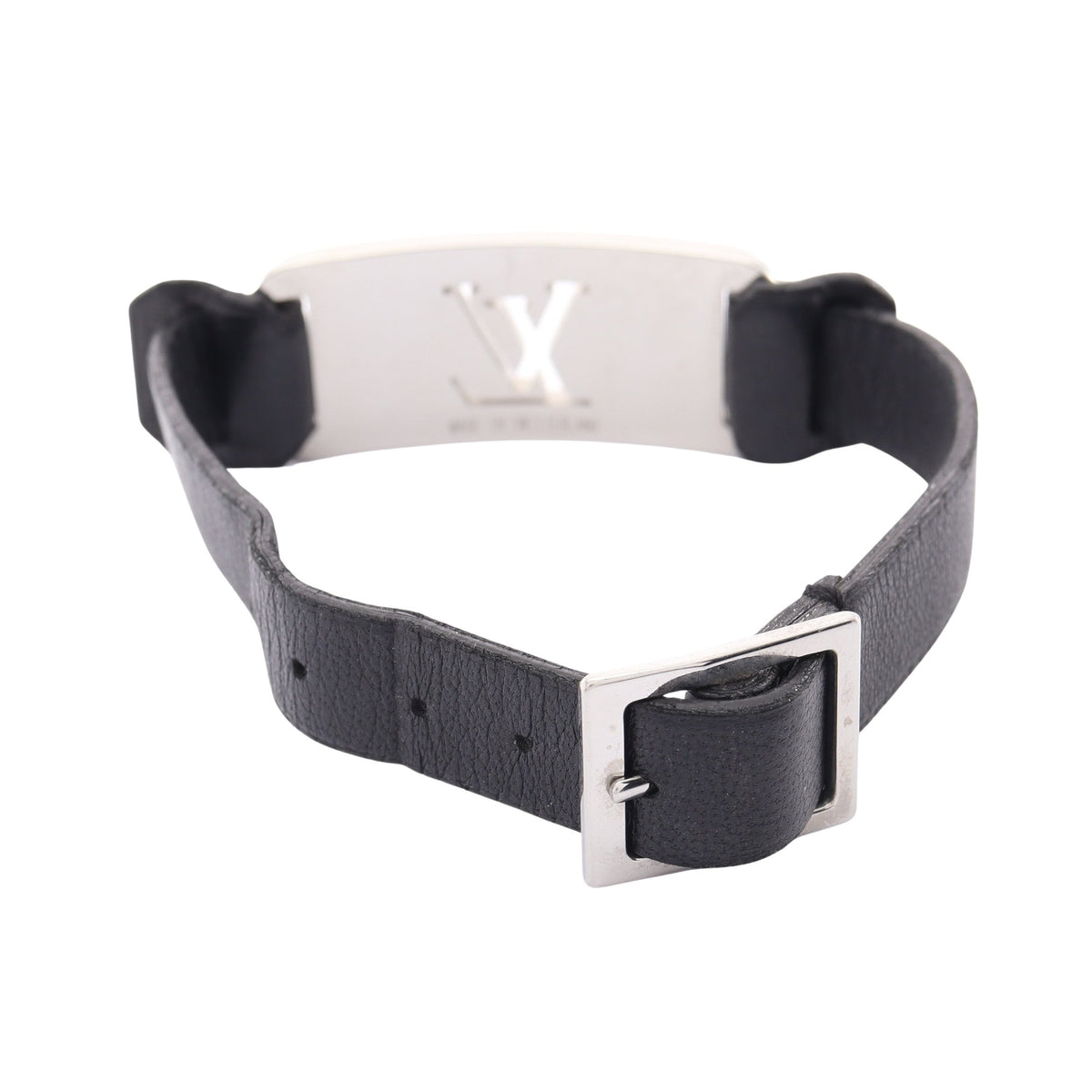 ブラスレ シャンゼリゼ ブレスレット レザー シルバー ブラック ルイヴィトン アクセサリー LOUIS VUITTON