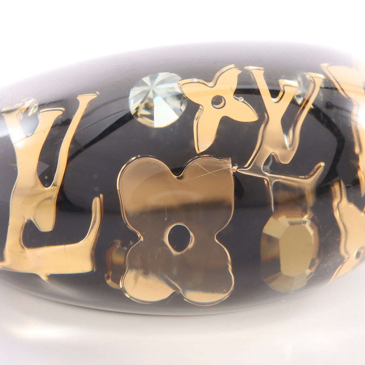 バーグ アンクルージョン リング 指輪 レジン ブラック ゴールド クリア ルイヴィトン アクセサリー LOUIS VUITTON