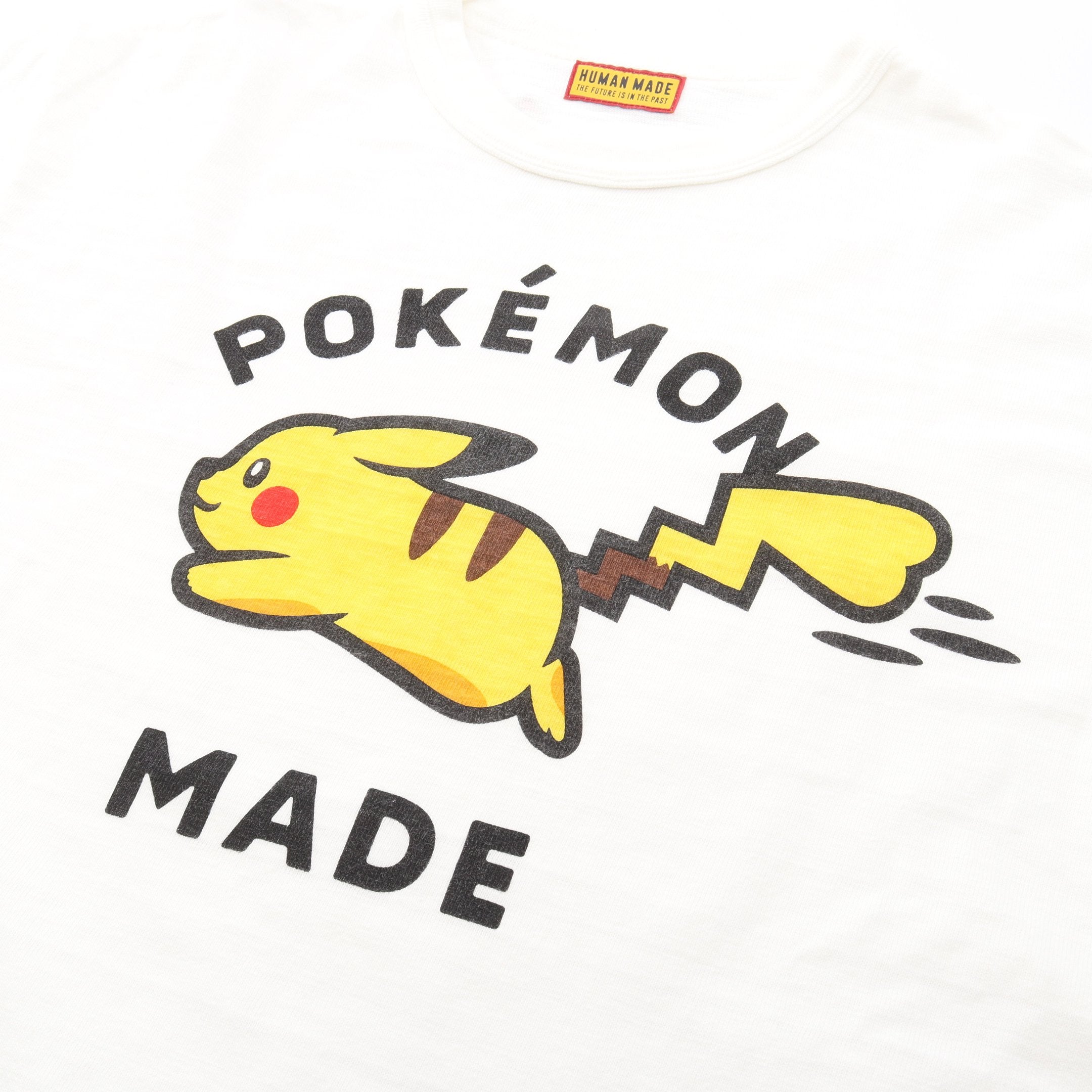 HUMAN MADE × POKEMON ピカチュウ 半袖Tシャツ コットン ホワイト