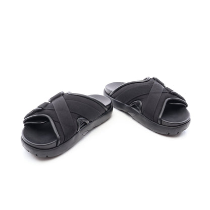 SNAP SLIDE SANDAL スライドサンダル ファブリック レザー ブラック ボッテガヴェネタ