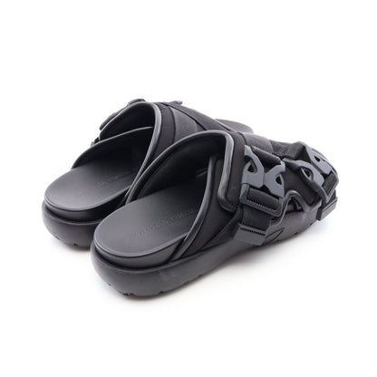 SNAP SLIDE SANDAL スライドサンダル ファブリック レザー ブラック ボッテガヴェネタ