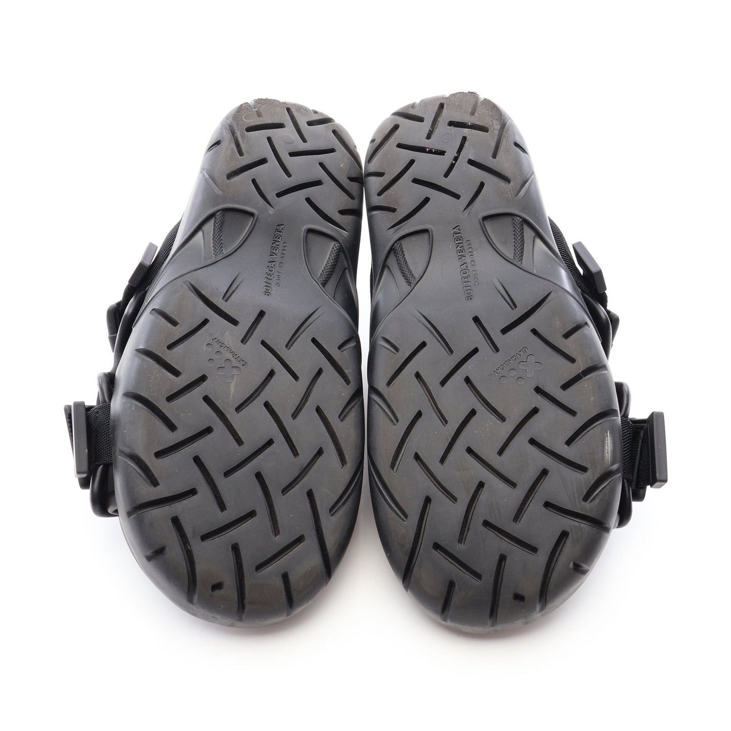 SNAP SLIDE SANDAL スライドサンダル ファブリック レザー ブラック ボッテガヴェネタ