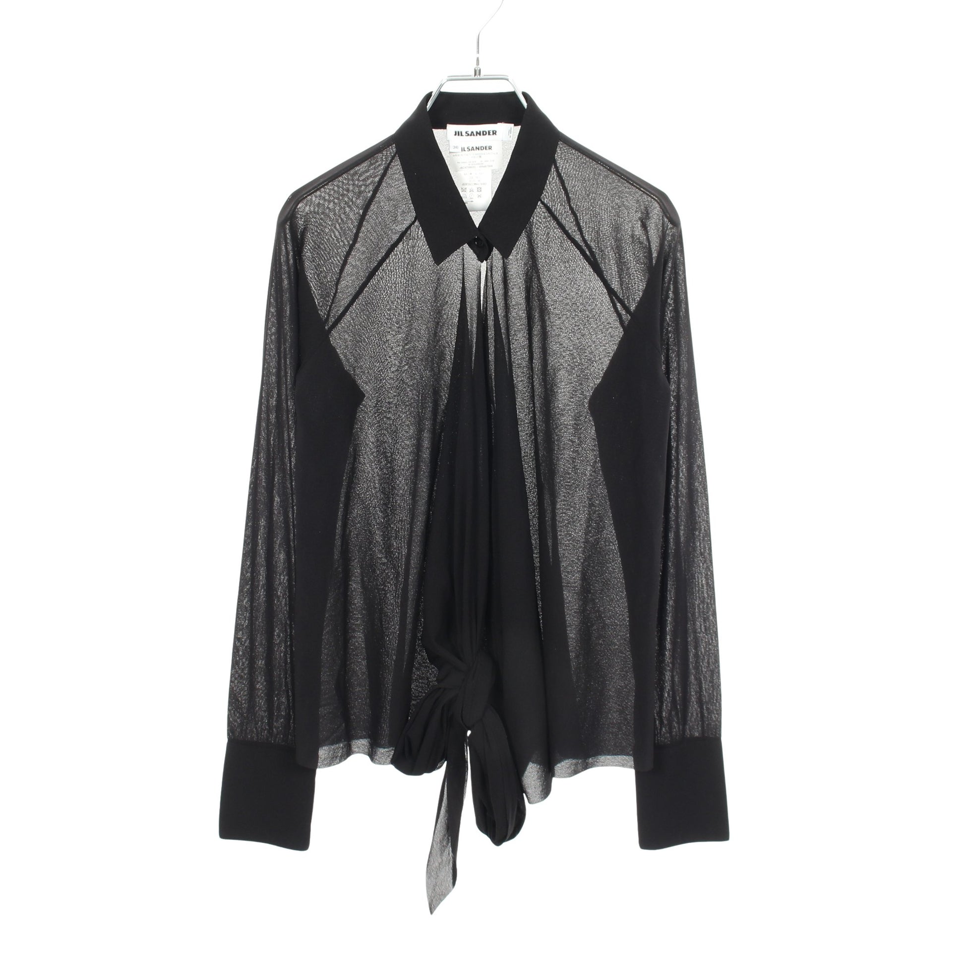 長袖 ブラウス ナイロン ブラック ジルサンダー トップス JIL SANDER