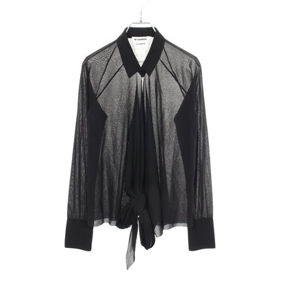 長袖 ブラウス ナイロン ブラック ジルサンダー トップス JIL SANDER