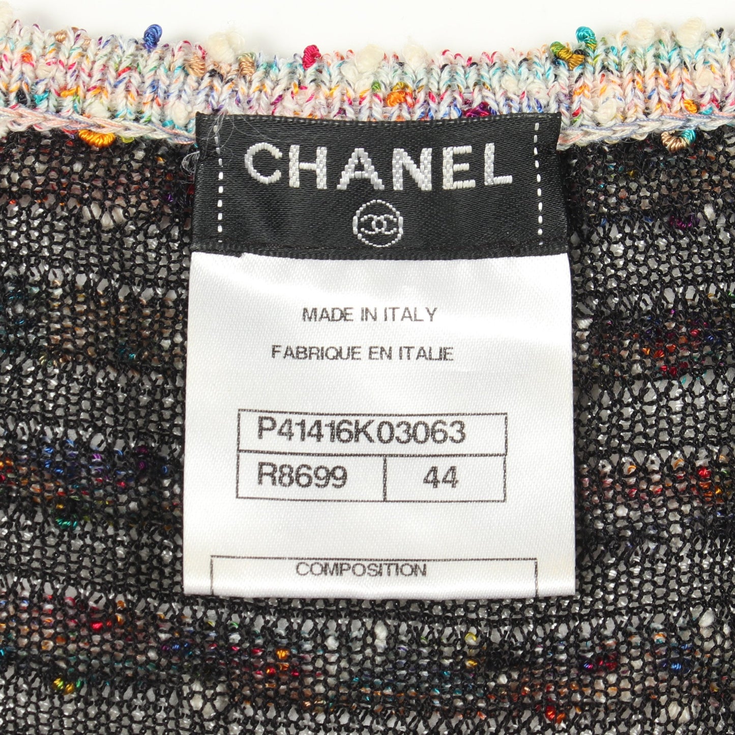 ノースリーブ ボーダー ニットワンピース レーヨン コットン ホワイト ブラック マルチカラー シャネル ワンピース CHANEL