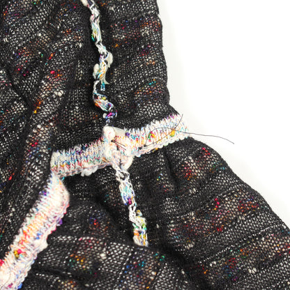 ノースリーブ ボーダー ニットワンピース レーヨン コットン ホワイト ブラック マルチカラー シャネル ワンピース CHANEL
