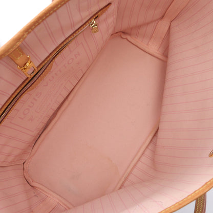ネヴァーフルMM ダミエアズール ローズバレリーヌ ショルダーバッグ トートバッグ PVC レザー ホワイト ルイヴィトン バッグ LOUIS VUITTON