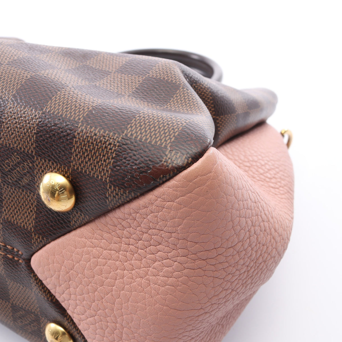 ブリタニー ダミエエベヌ マグノリア 2WAY ハンドバッグ PVC レザー ブラウン ピンク ルイヴィトン バッグ LOUIS VUITTON