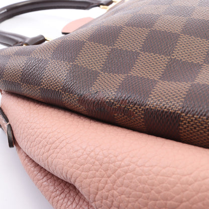 ブリタニー ダミエエベヌ マグノリア 2WAY ハンドバッグ PVC レザー ブラウン ピンク ルイヴィトン バッグ LOUIS VUITTON